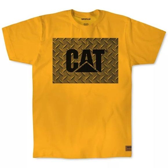 Caterpillar Shirts Caterpillarmens Work Diamond Plate Logo Graphic Tshirt Poshmark